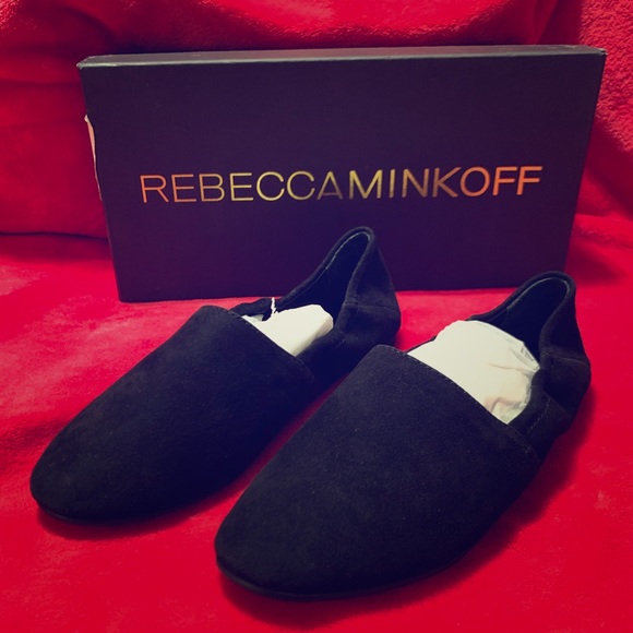 Rebecca Minkoff Romy Slip-On Flat Black Suede - Picture 3 of 12
